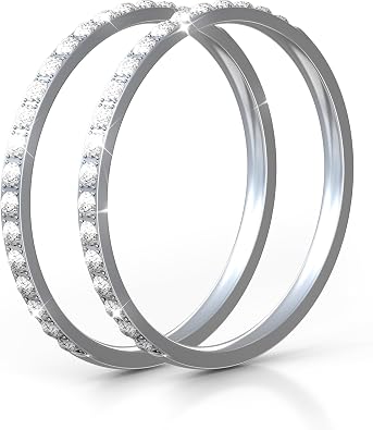 2 Pack 14K Gold Plated Stacking Rings for Oura Ring Gen 3/4, Half Band Cubic Zirconia Synthetic Diamond Oura Stacking Ring