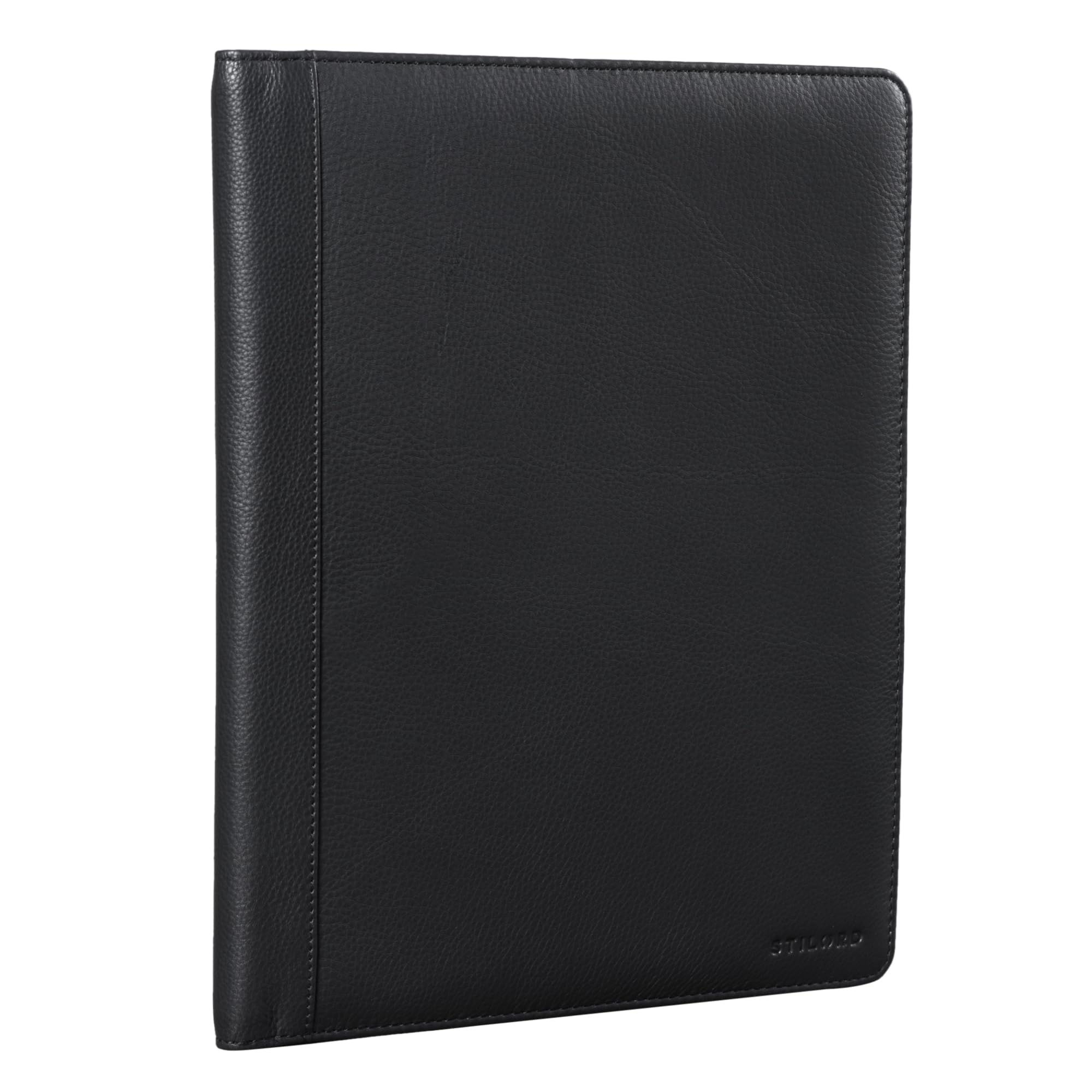 STILORD 'Malcolm' Cartella Portadocumenti A4 Pelle Vintage Portfolio in Cuoio Elegante Agenda Business Professionale per Conferenze con Taschine, Colore:nero