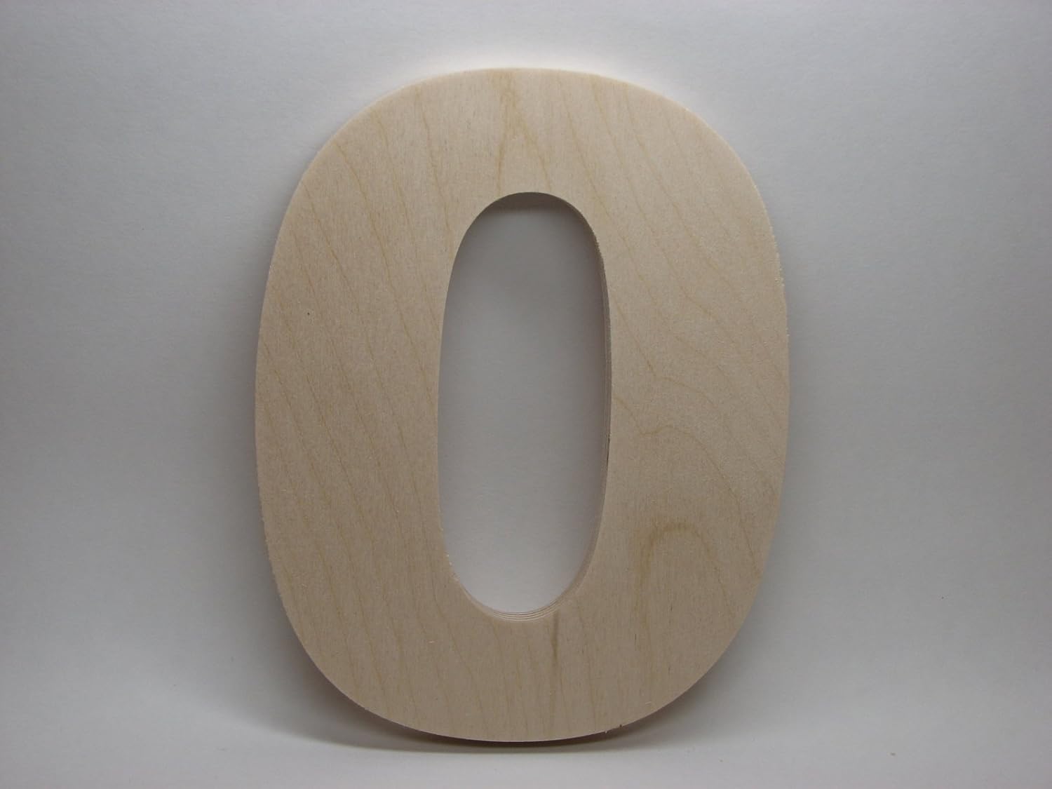 LetterWorx 8 Wooden Number 0 - Arial Font | Unfinished Baltic Birch Wood Letter | 8 Inch Tall