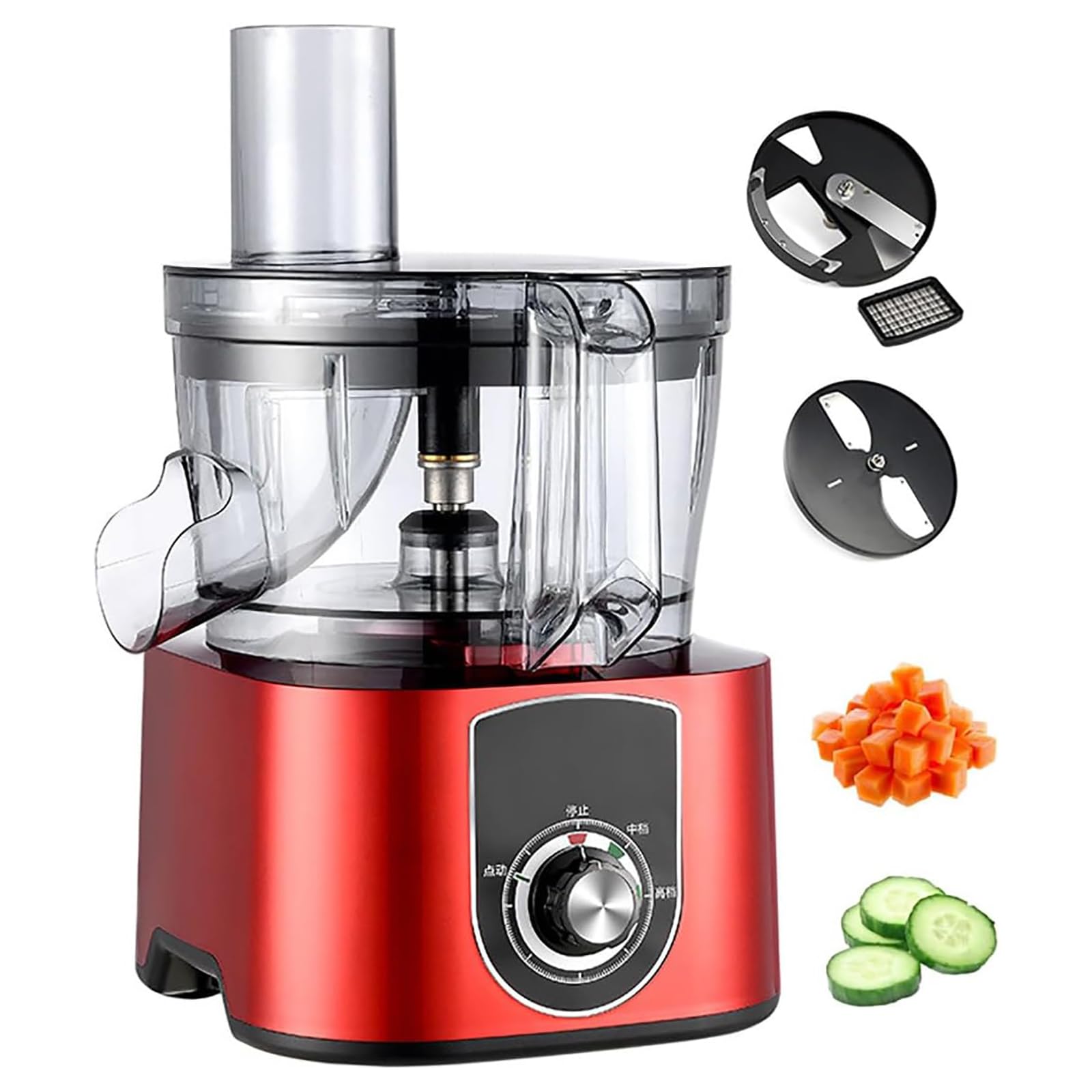 Hachoir à légumes électrique 5L rouge pour viande hachée et crudités