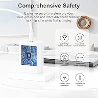 Vista 3 de Samsung - Cargador de pared USB C, paquete de 2 unidades PD de 25 W, cargador súper rápido con USB C cable de carga rápida para Samsung Galaxy S25