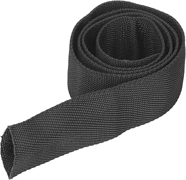 Chain Sleeve Winch Rope Protector, Fydun Polyester Winch Rope Protective Sleeve Black Winch Cover Universal for 5cm/1.97in Width Cable Line1M