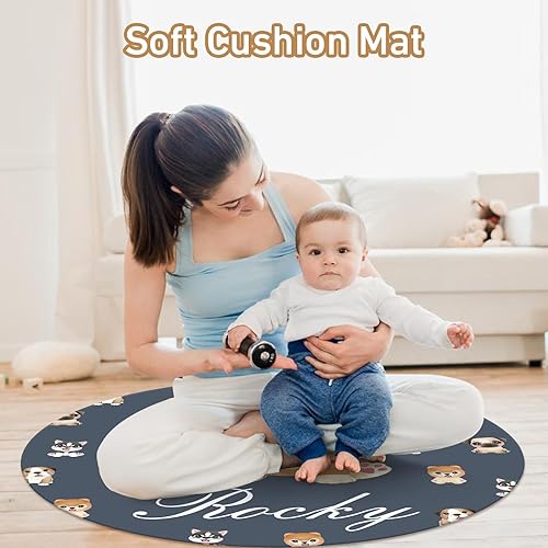 Miniatura 7 de Juego de ropa de cama personalizado para cuna juego de guardería con nombre personalizado y tema impreso, juego de cuna de 5 piezas suave y seguro