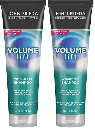 John Frieda Volume Lift - Champú ligero para una plenitud natural, 8.45 onzas, seguro para cabello teñido y champú voluminizador para cabello fino o