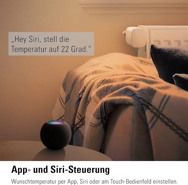 Eve Thermo - Okos radiátor termosztát, energiatakarékos fűtésvezérlés, applikációs időzítés, Thread kapcsolat, Apple HomeKit kompatibilis