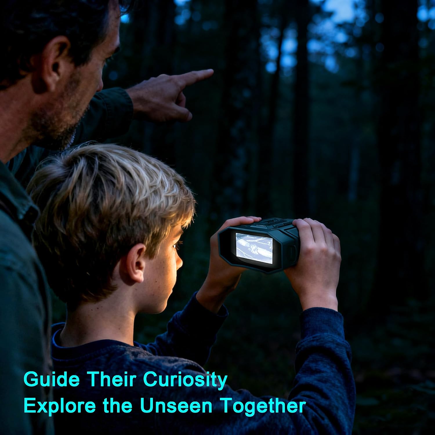 Night Vision Goggles for Adults, 8X Digital Zoom & 7-Level IR, 3" HD Screen, 4000mAh Rechargeable Binoculars with Camera, 32GB TF Card, Gifts for Men, Dad, Husband, Camping & Security Gear - Image 2