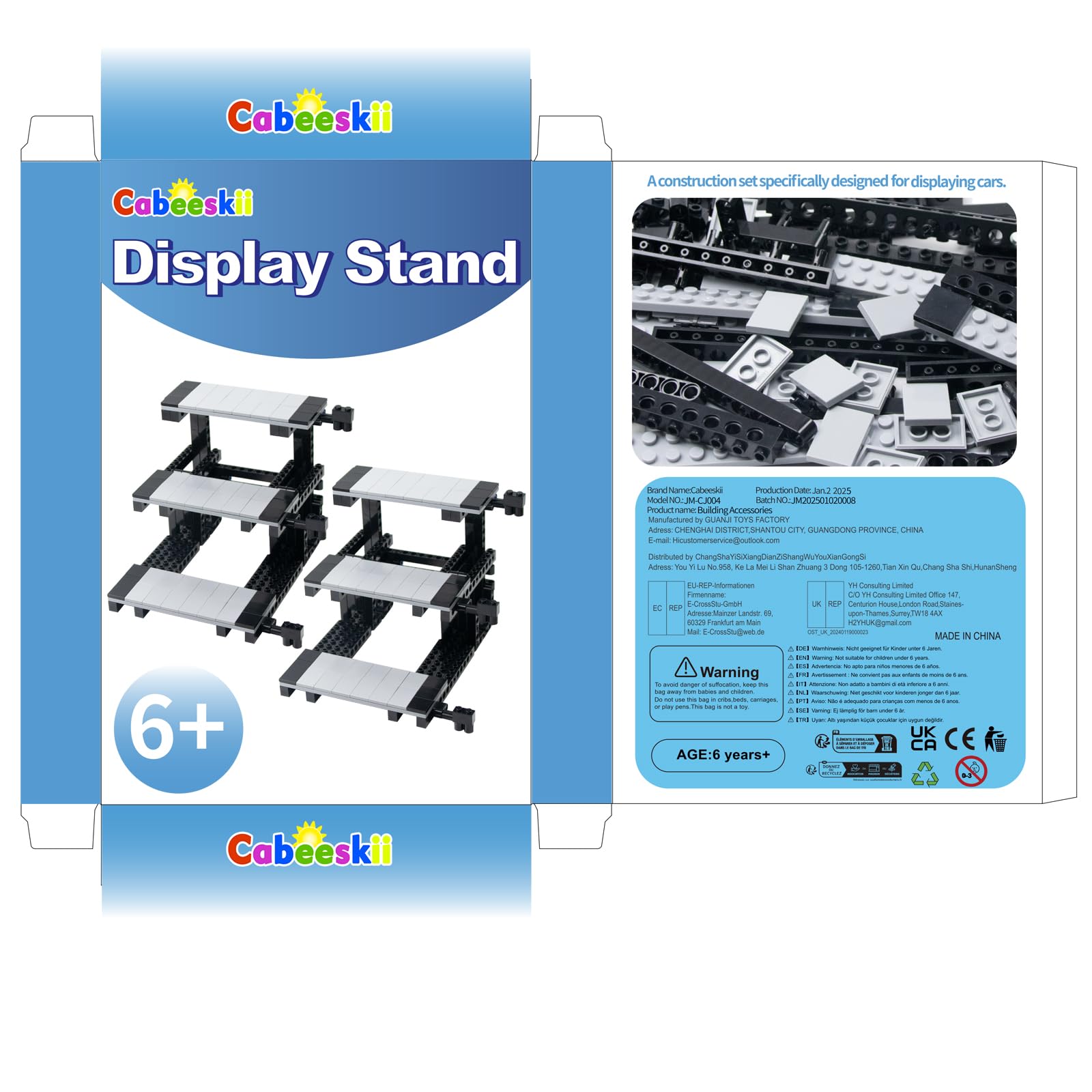 Display Ständer Kompatibel mit Speed Champion Cars (2 Pack), 3-Schicht Modellautoständer, für Autosammlung Display for Lego f1 Car 76917 76908 76918 76915 76914 76907 76901 76902 and More