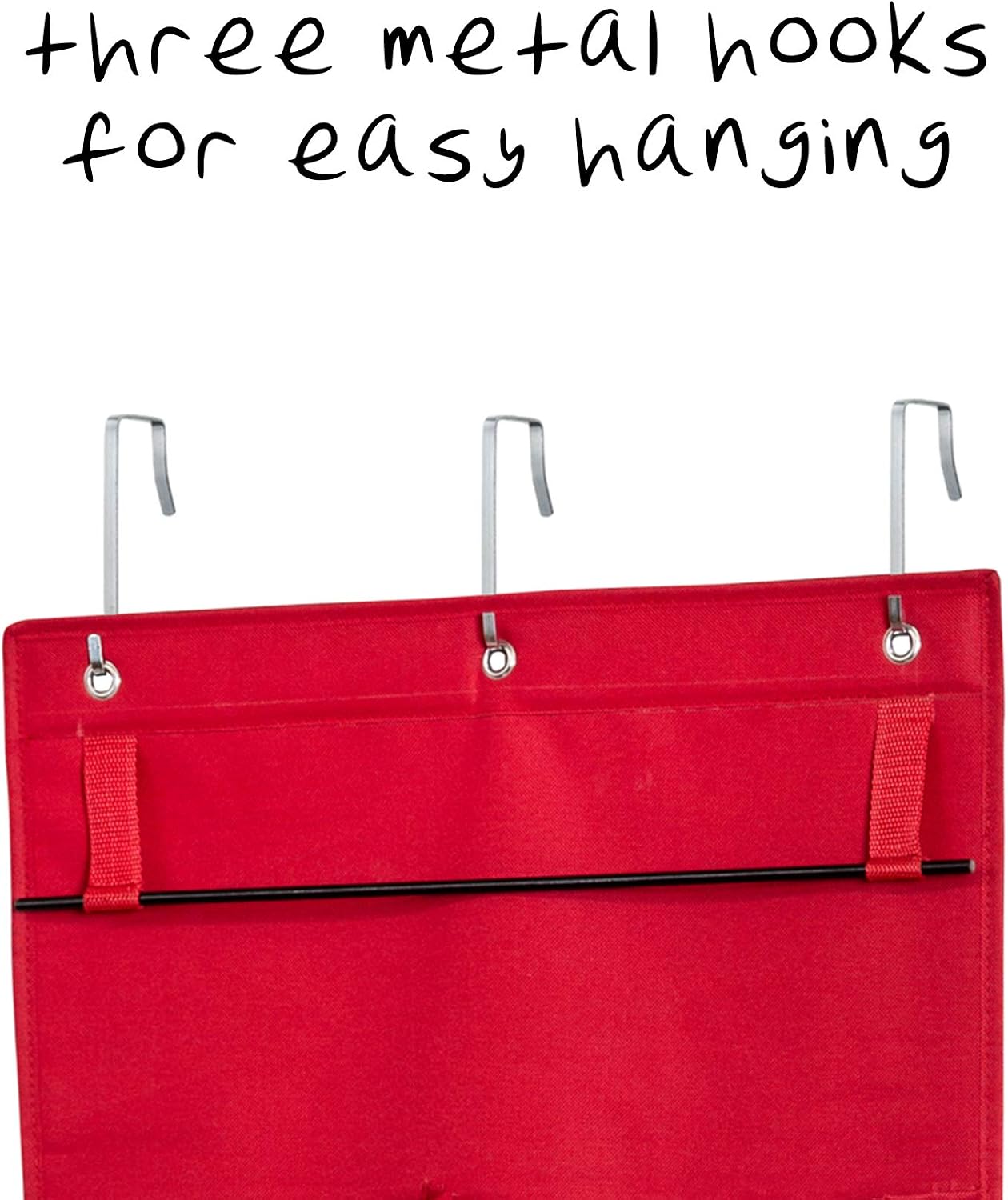 Honey-Can-Do Over-The-Door Wrap Organizer, Red SFT-08359 Red