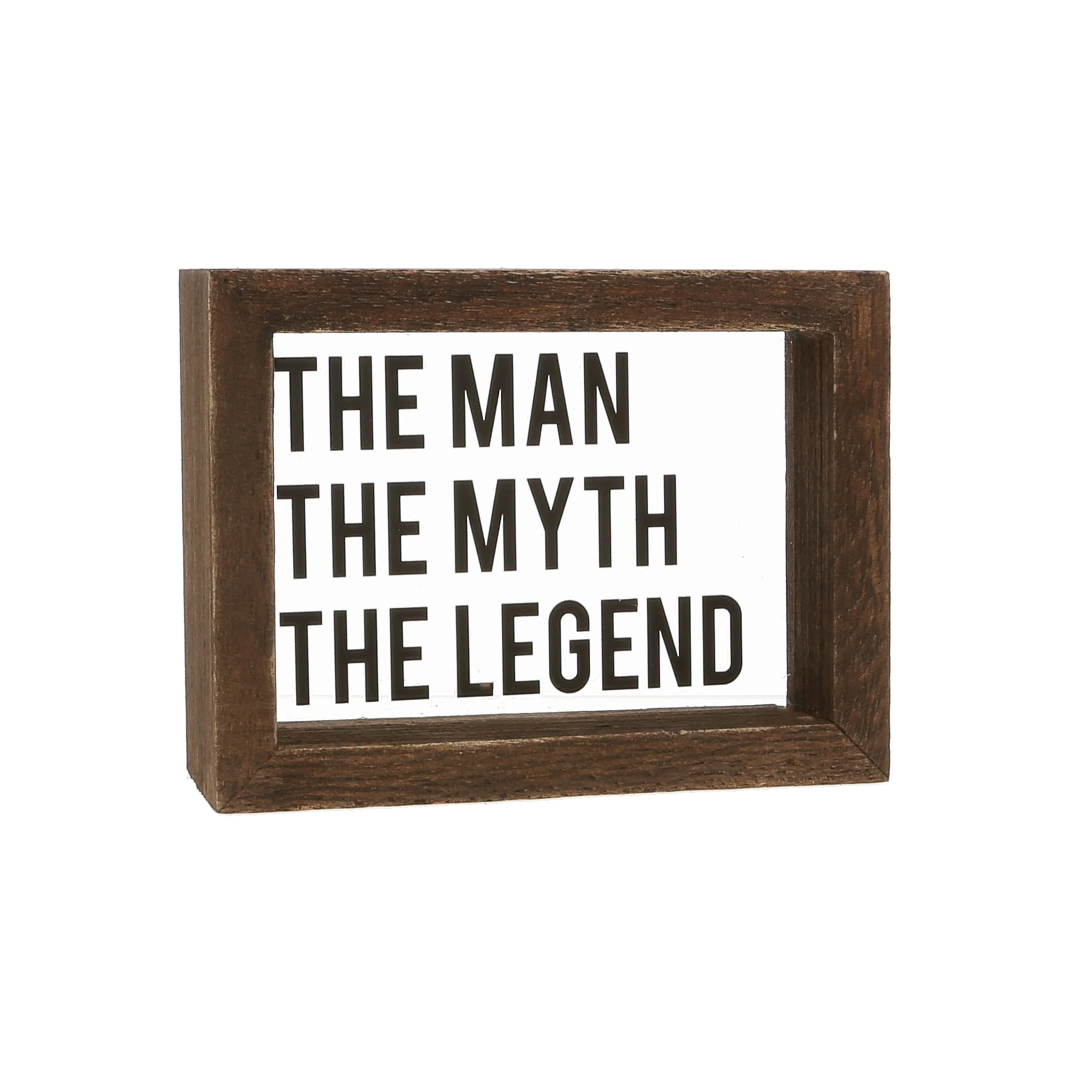 Pavilion Gift Company - Placa decorativa de pared con texto en inglés "The Man The Myth The Legend" (El hombre, el mito, la leyenda) - Placa de 4 x 3 pulgadas para decoración de pared, diseño de cueva