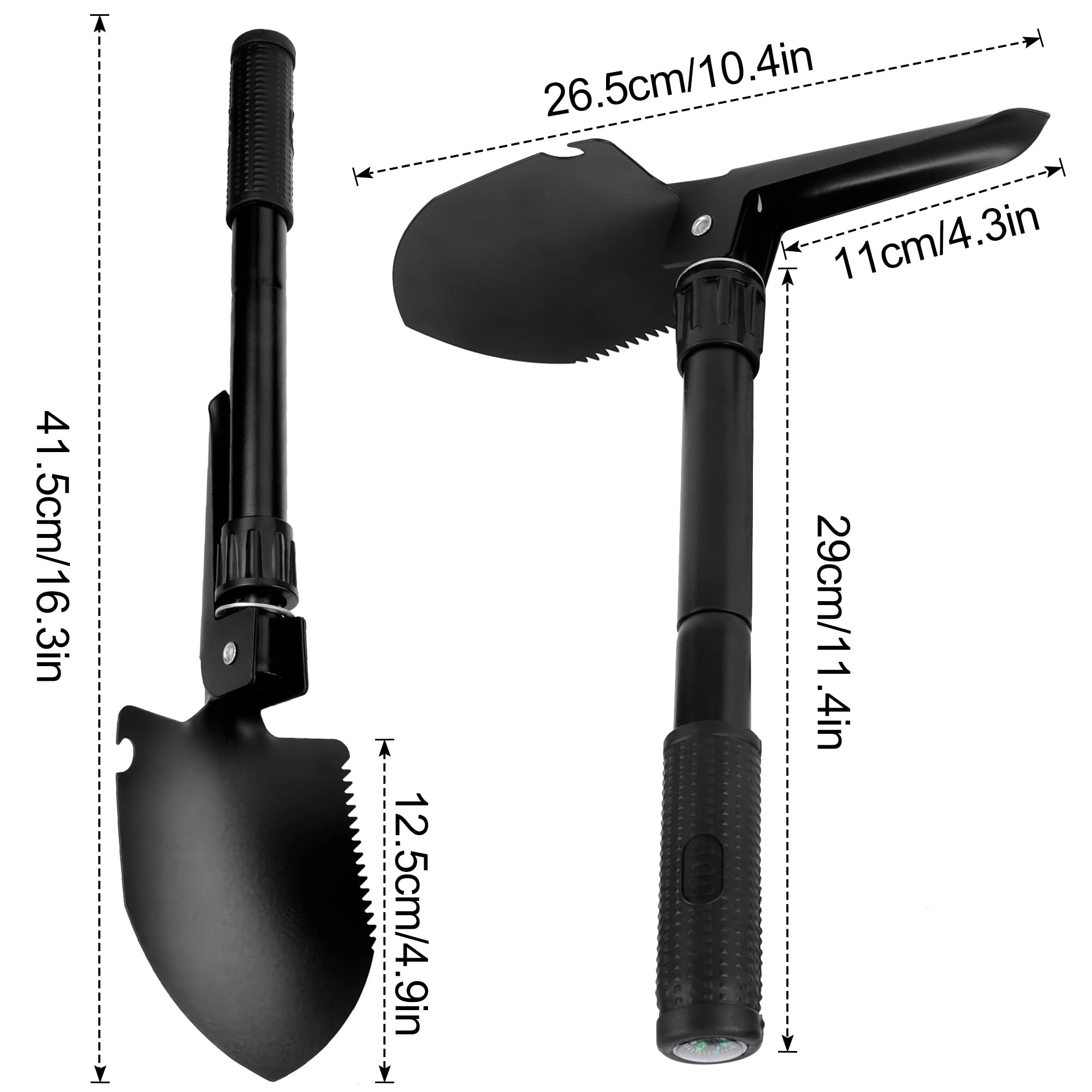JSMTKJ Pala Plegable Multifuncional Pala Plegable Militar Pala de Supervivencia Camping Portátil Pala Plegable Pala de Supervivencia Camping para Jardín, Camping, Senderismo