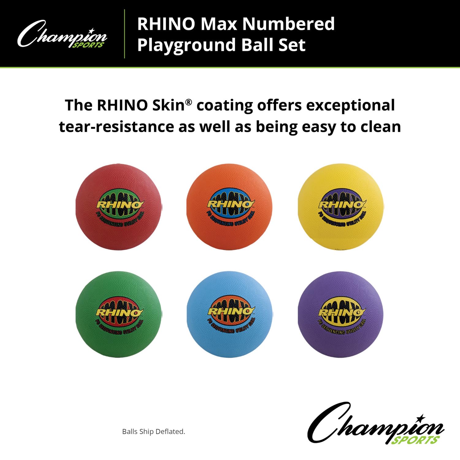 Champion Sports Rhino Max zestaw piłek na plac zabaw – dostępny w różnych stylach aktywności