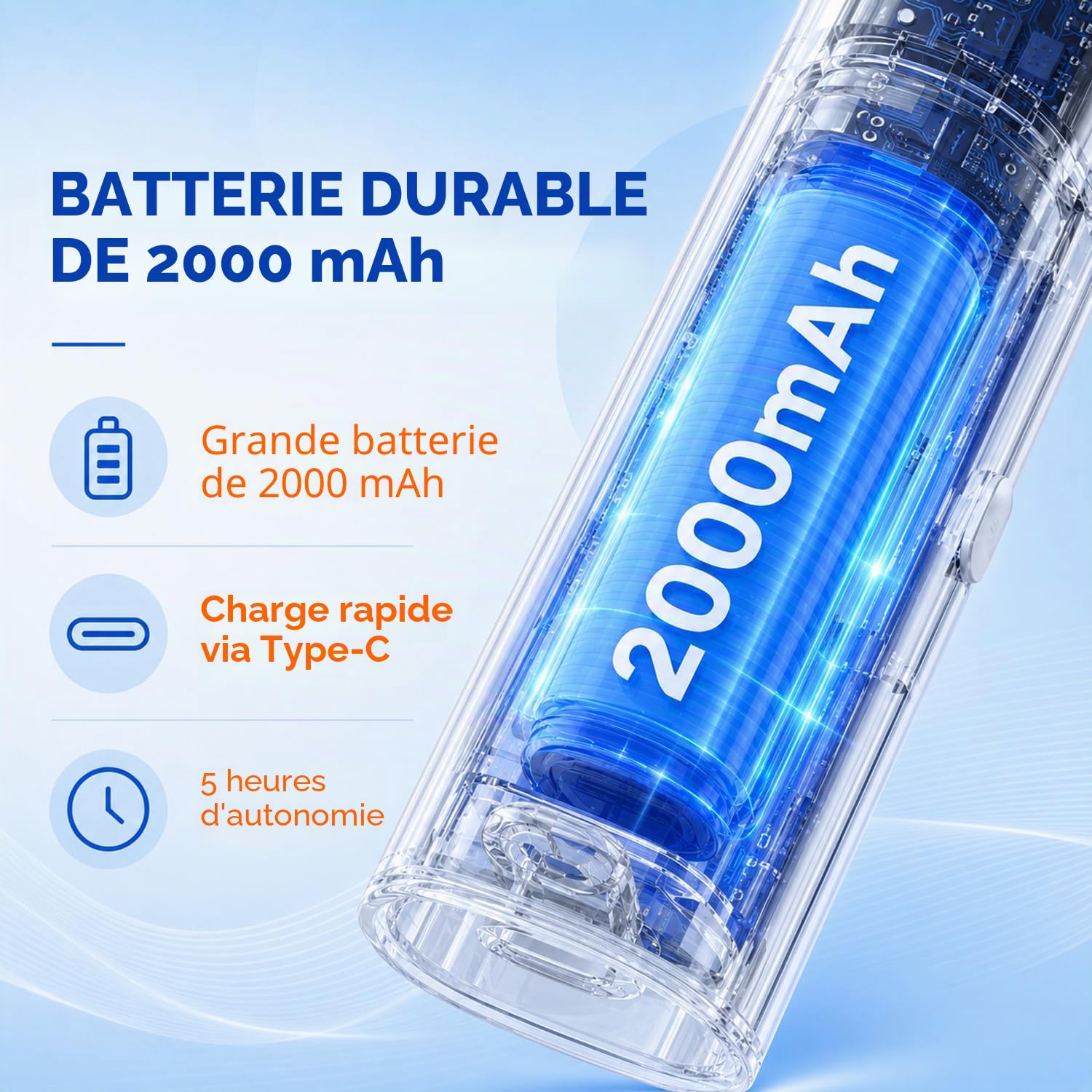 Raquette Electrique Insectes 4800V Tapette Moustique avec Piège Lumière UV Rechargeable USB 2000mAh Blanc