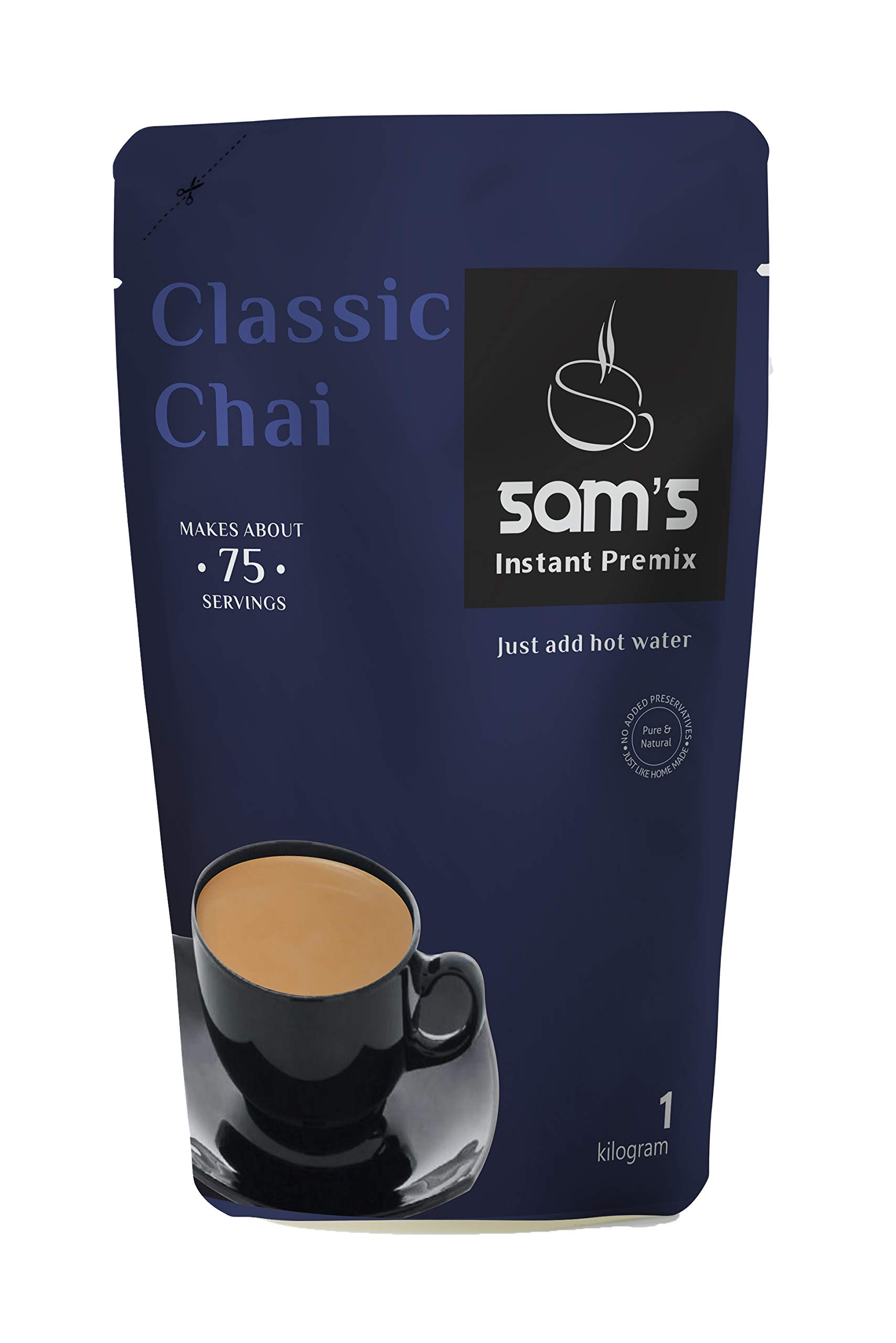 Sams Instant Chai Premix Plain 1kg - Regular Sugar - Plain Flavour | Instant Tea | Tea Premix | Plain Tea | Plain Chai (B0897NVBYK) Amazon Price History, Amazon Price Tracker