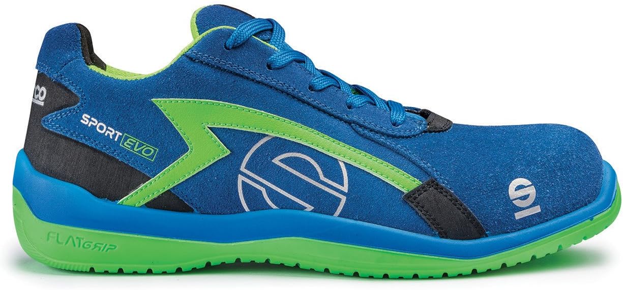 SPARCO (スパルコ) セイフティーシューズ SPORT EVO サイズ42 カラーBLUE/GREEN 0751642AZVF
