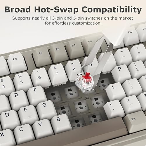 Miniatura 4 de FIRSTBLOOD ONLY GAME. AK980 - Teclado mecánico retro, teclado con cable de montaje en junta intercambiable en caliente de 101 teclas con