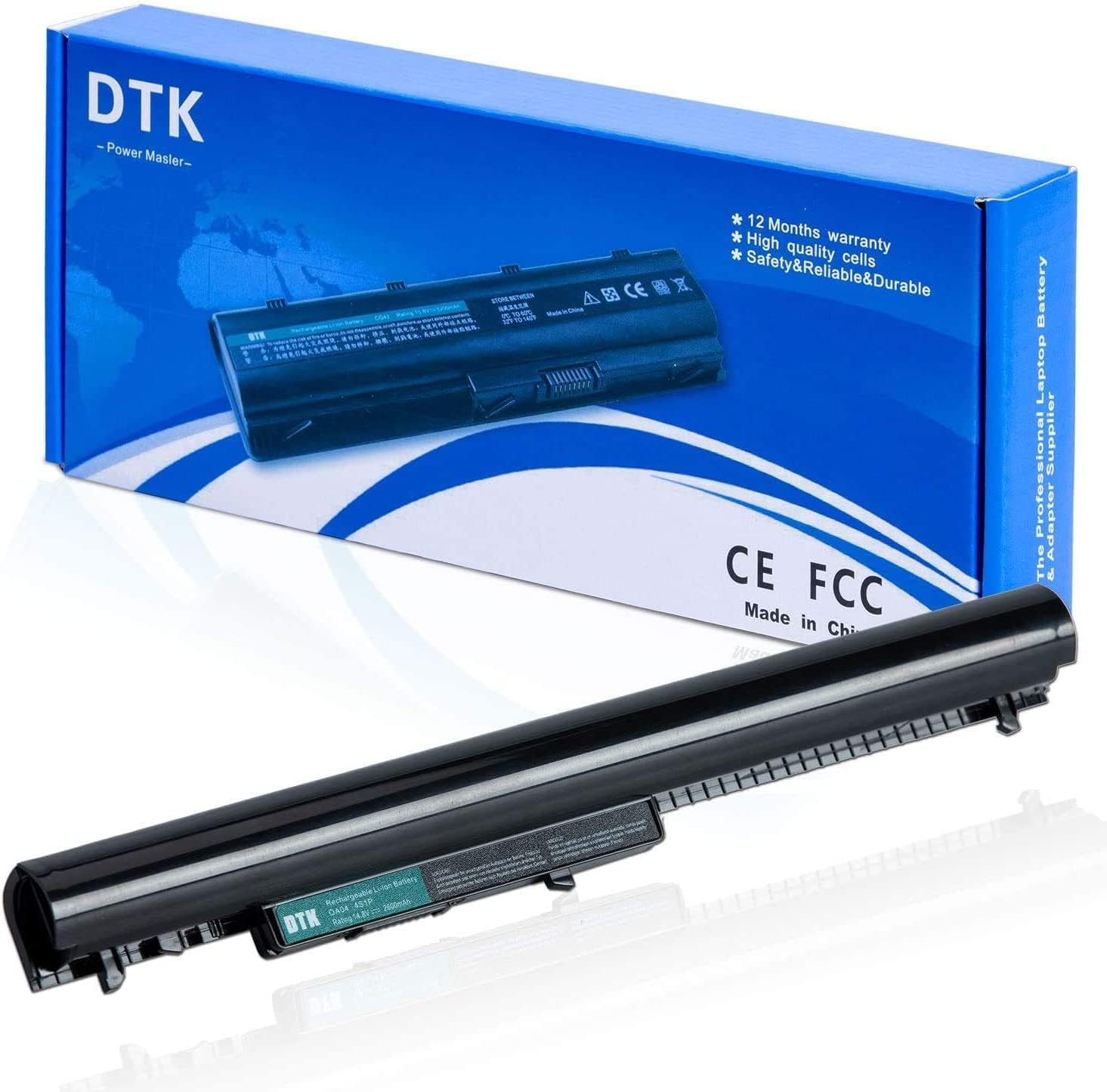 DTK OA04 746641-001 Laptop Battery Replacement for HP 240 G2 / 250 G2 / 255 G2 / CQ14 / CQ15 / 14-r100 TouchSmart Series 15-r200 TouchSmart Series 15-d000ee Series Notebook 14.8V 2200mAh