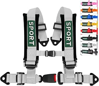 BESTZHEYU 4 Point Harnesses 2 inch Straps 1PC Silver