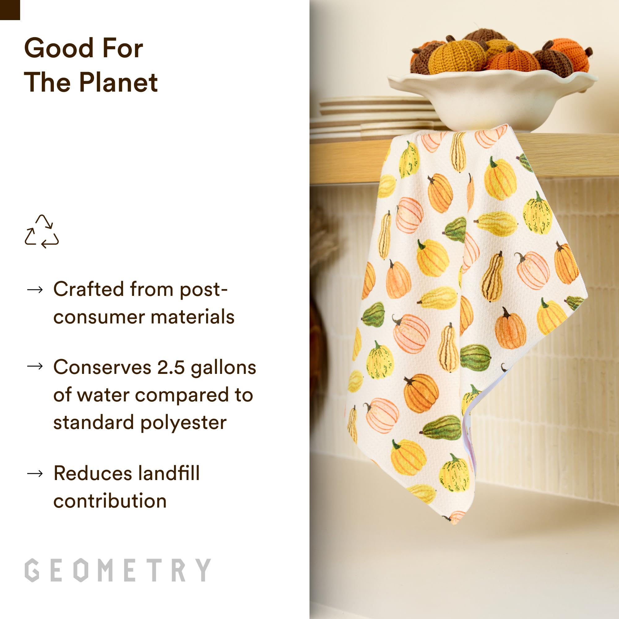 GEOMETRY Harvest Tea Towels - Set of 2 -3