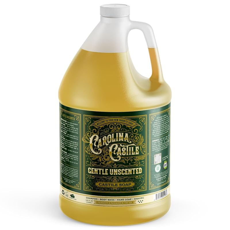 Carolina Castile Soap Sabonete líquido de Castela sem fragrância, 3,78 L