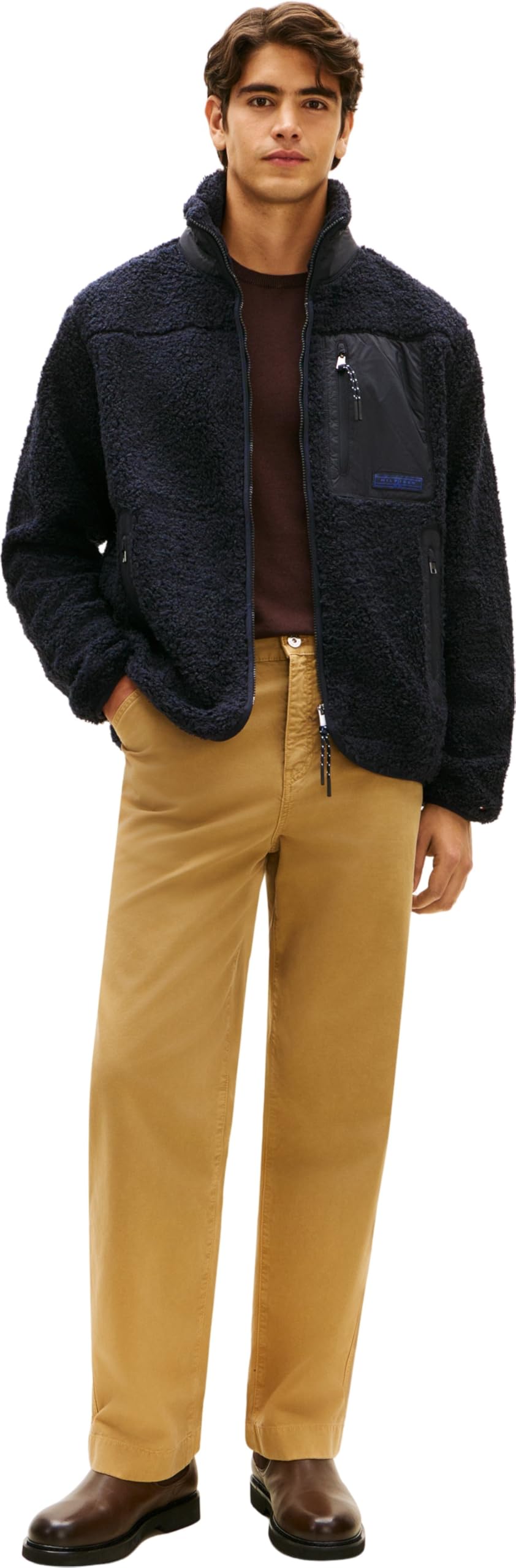 Tommy Hilfiger Teddy Fleece Zip Through Mw0mw40420 Sudadera con Cremallera Hombre (Pack de 1)