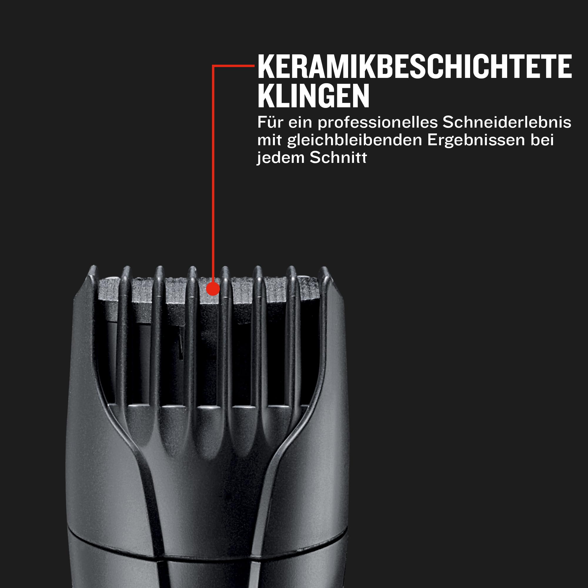 Remington Barttrimmer Herren [selbstschärf. Keramik Klingen/0,4-18mm] Bartschneider Set (Einstellrad mit 9 Längeneinstellungen ab 1,5mm, Netz-/Akkubetrieb, LED Ladeanzeige, Langhaarschneider) MB320C