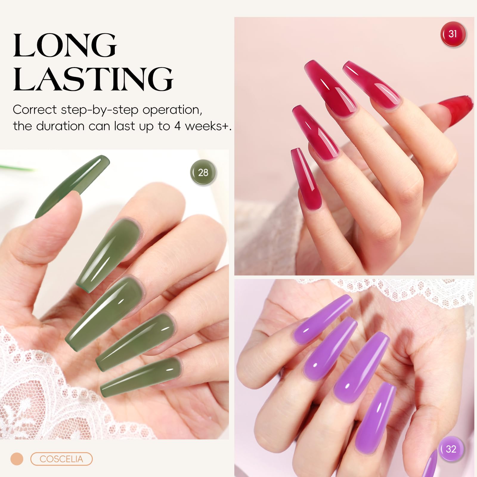 COSCELIA Poly Nail Gel Extension Kit