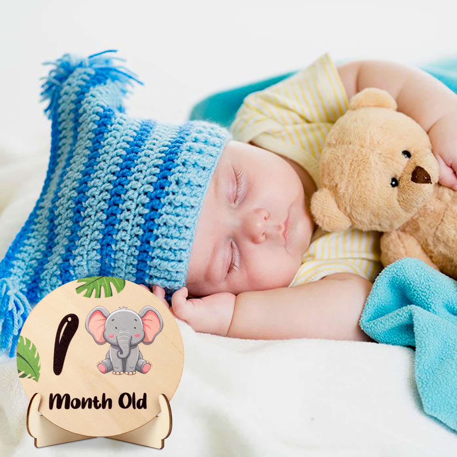 Lemicin Wooden Baby Milestone Cards - Image 4