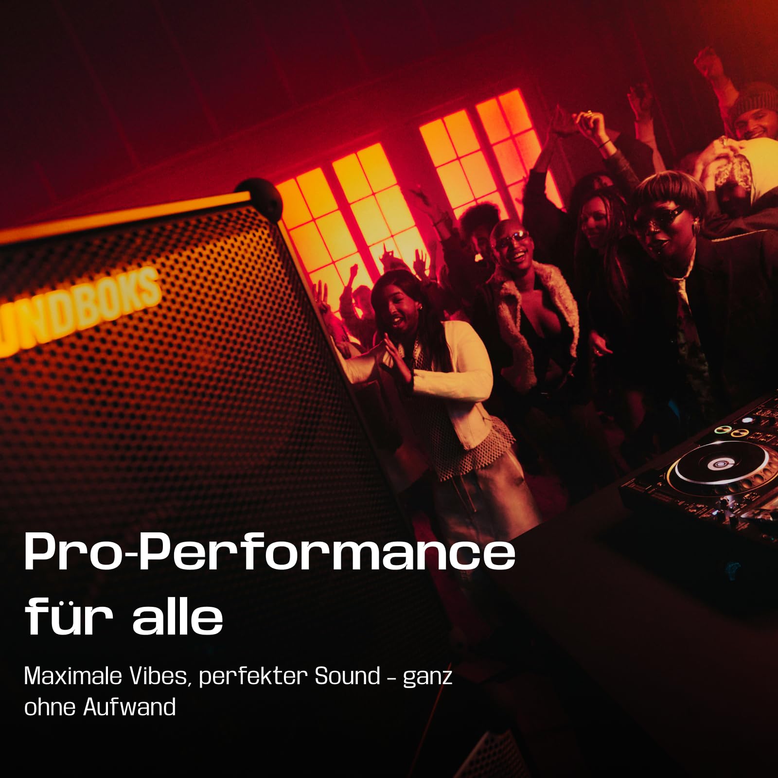 SOUNDBOKS 4 - Bluetooth Performance Speaker - USB-C-Aufladung Akku - Lautester Party Lautsprecher mit 40 Stunden Akku - Kabelloser und tragbarer Lautsprecher - Designed in Dänemark - 126dB (Schwarz)