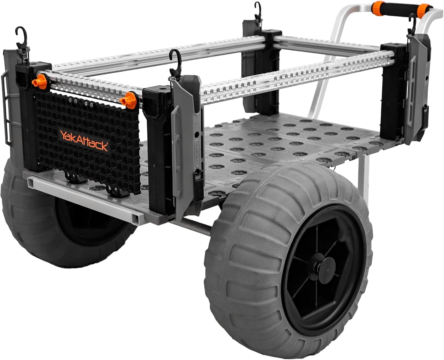YakAttack SandRig Surf Beach Cart | Heavy-Duty 20” x 36” Gear Hauler with 16” Balloon Tires | Adjustable Design for Fishing, Camping & Beach Trips | High-Capacity, Rust-Resistant Aluminum Frame