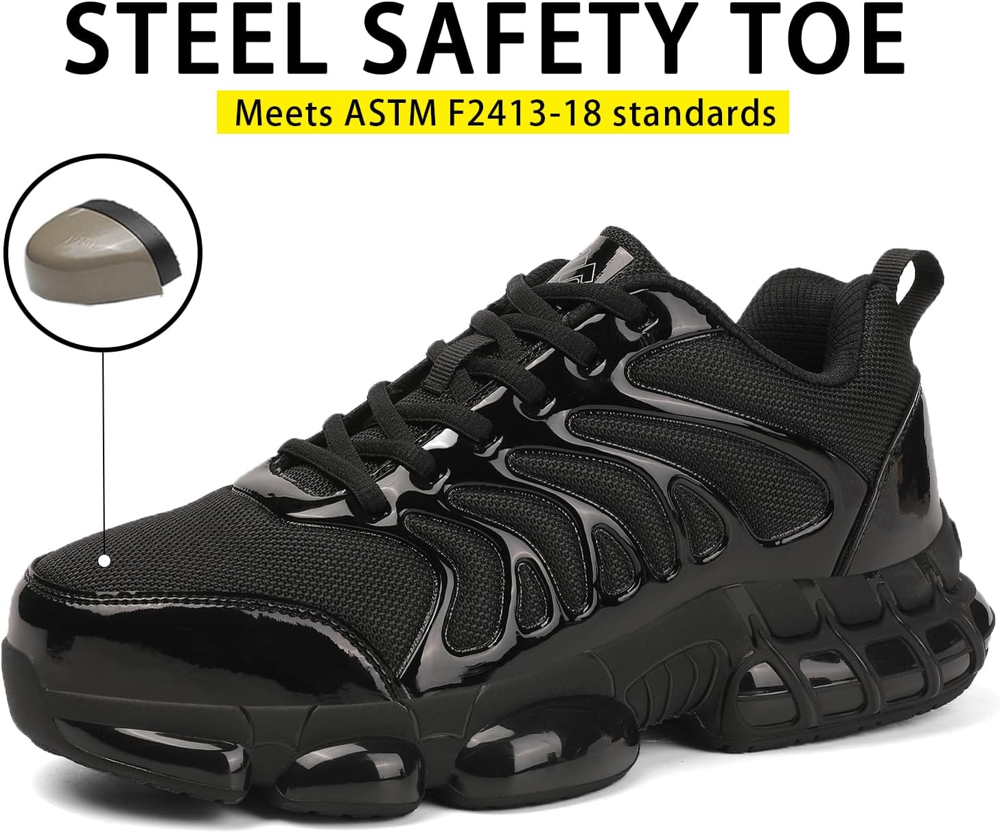 NIFOFISE Steel Toe Sneakers for Men Women Lightweight Work Shoes Safety Composite Toe Shoes Indestructible Air Cushion Zapatos de seguridad para - Image 3