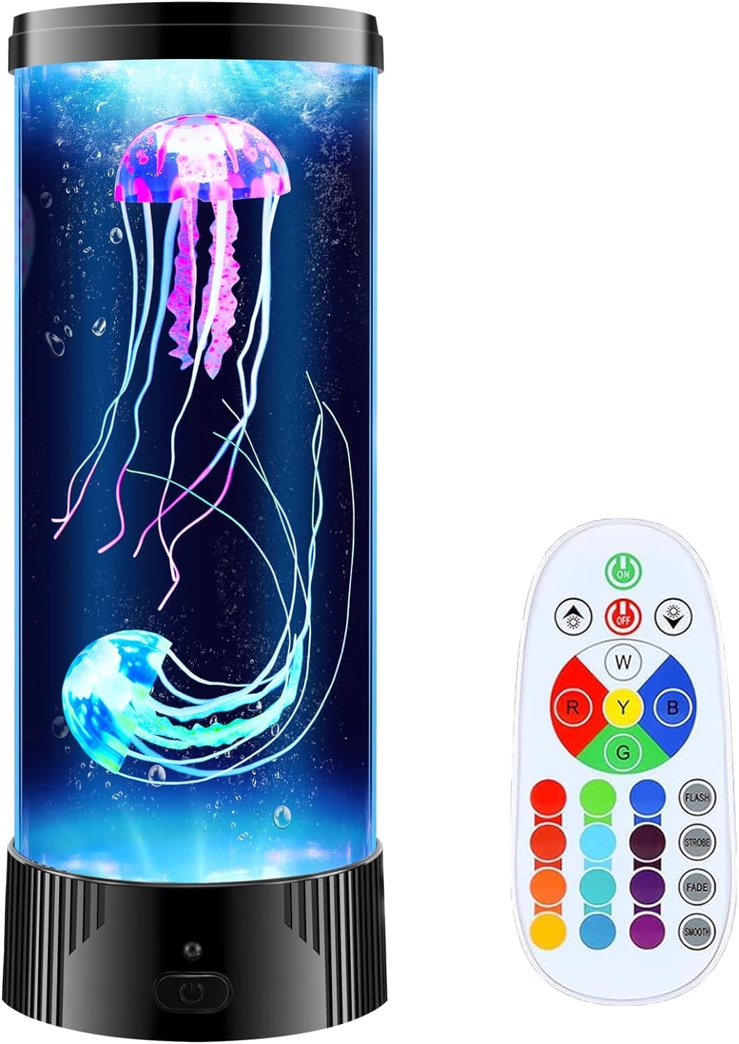 Jellyfish Lamp,16 Color Changing with Remote Control Mood Lamp,USB Powered Jellyfish Bubble Night Light,Jelly Fish Tank Aquarium Decor for Bedroom Living Room Office,Gift for Kids Adult (Large)