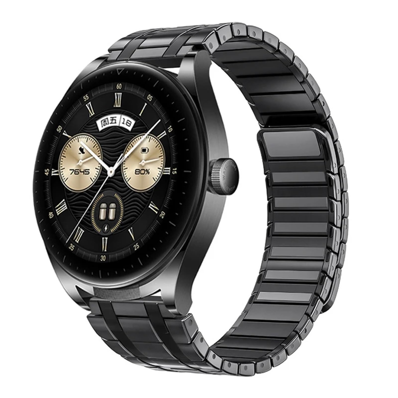Bracelet acier inoxydable 22 mm Huawei Watch GT pour remplacer le silicone et éviter les allergies