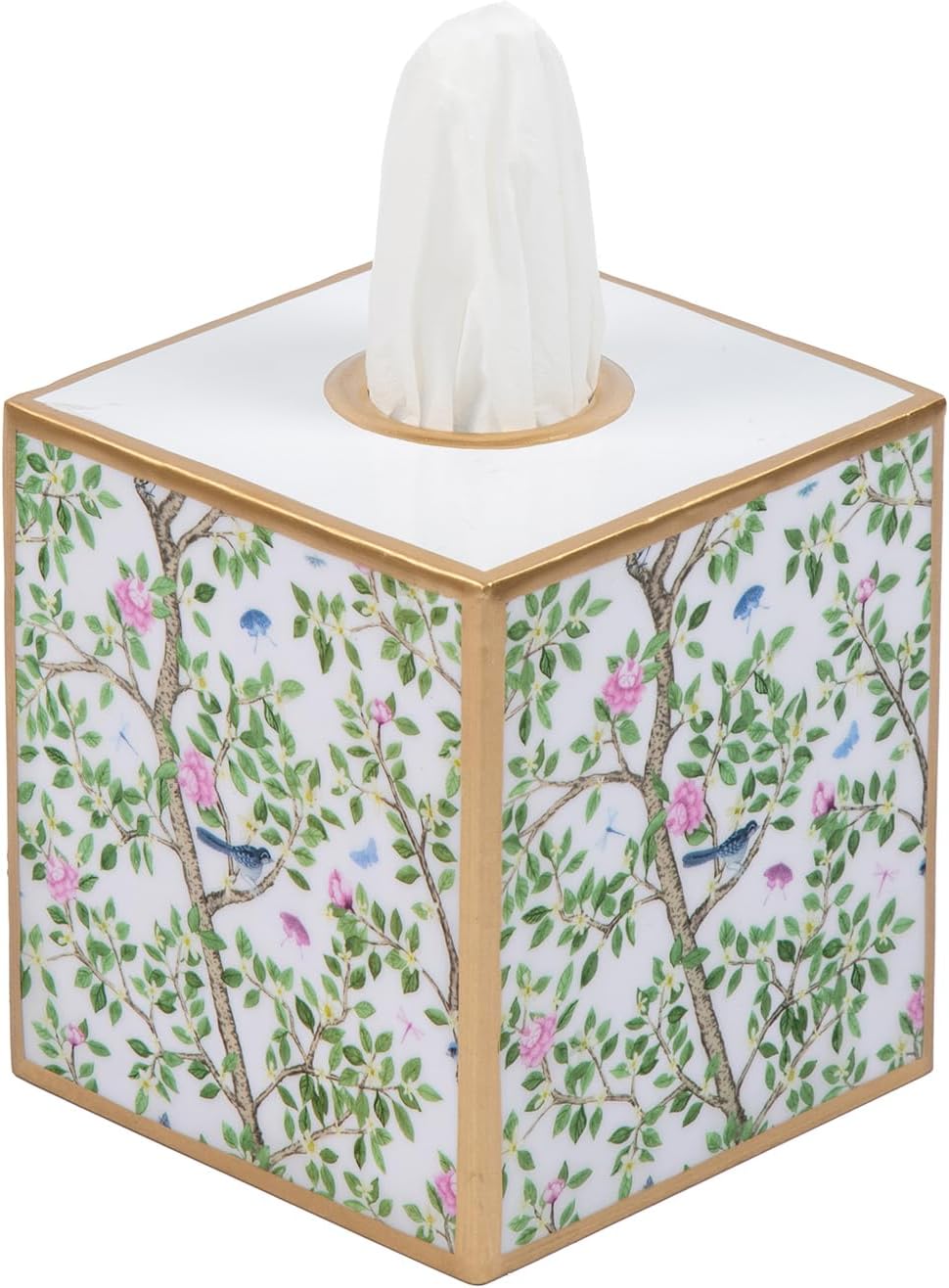 Decorative Tissue Holders, Blue Pink Enamel Cube, Elsie image 4