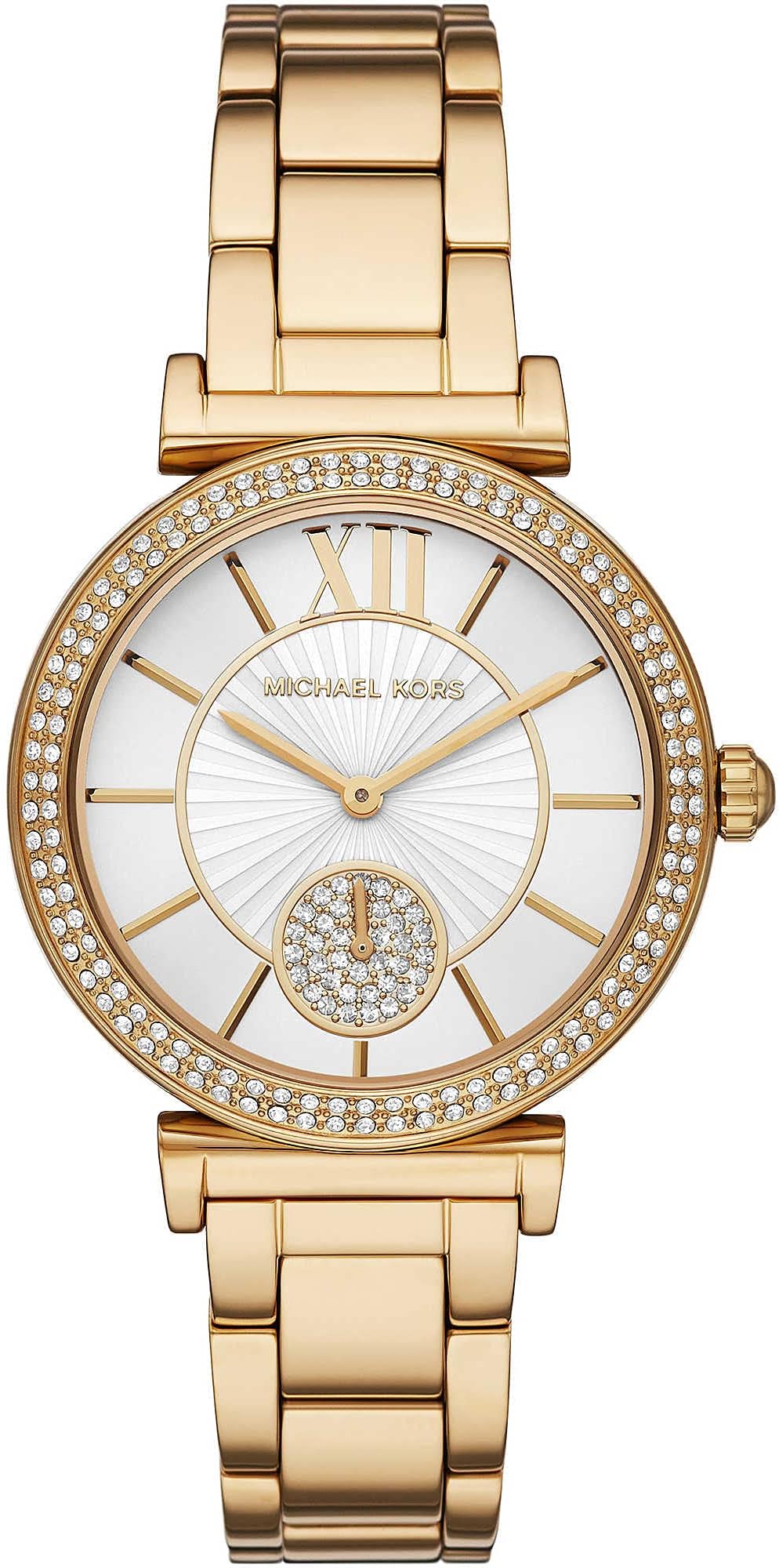 Michael Kors Abbey Watch for Women, Quartz Three Hand Movement with Stainless Steel Strap