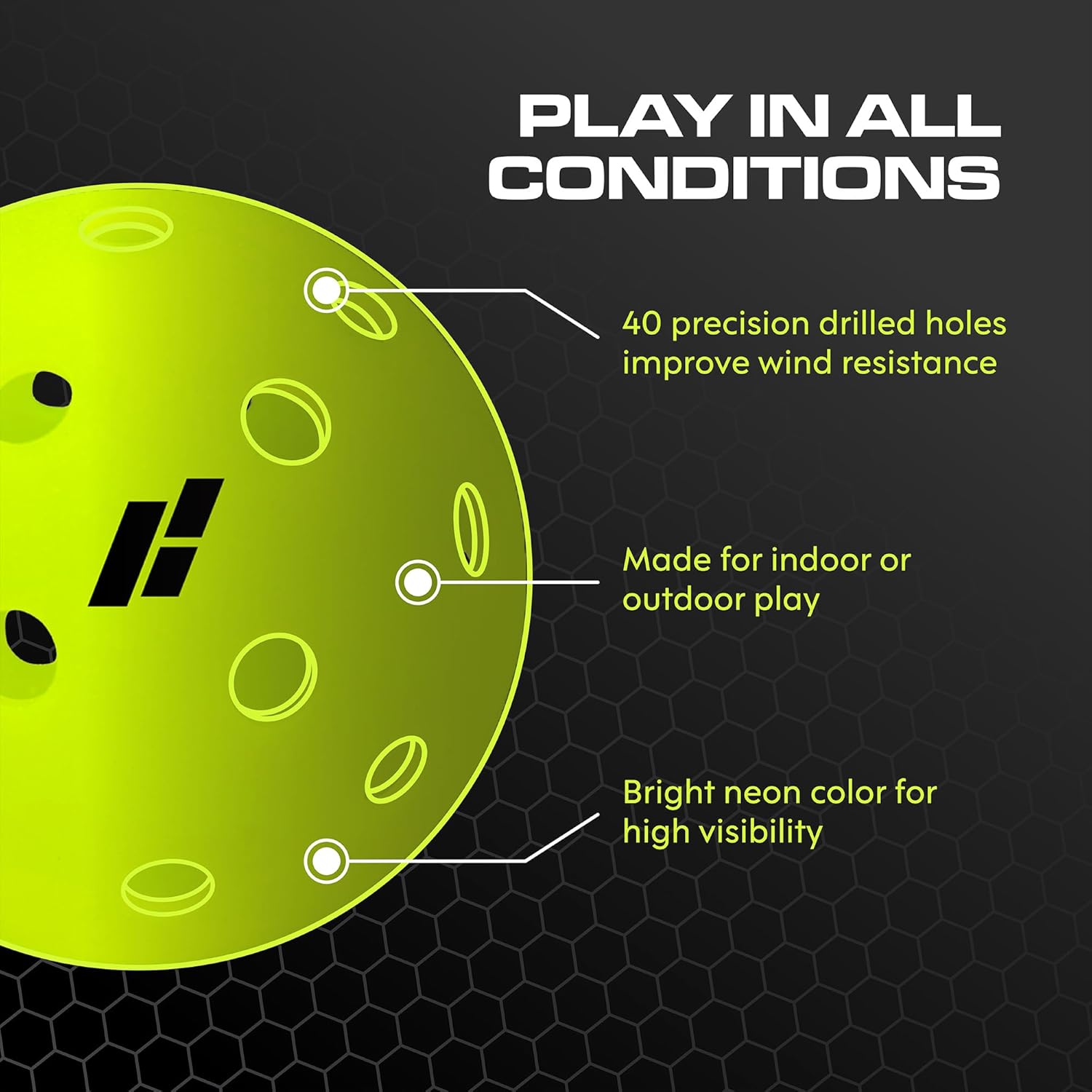 CORE Pickleball-IMPACT40 | Outdoor Pickleball Balls - Durable, Regulation Size - USAPA Approved & Offical Brand-Pickleball World Cup