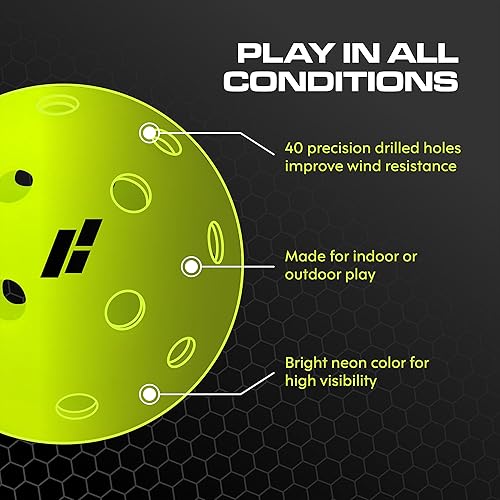 Vista 5 de CORE Pickleball -IMPACT40 Pelotas de pickleball para exteriores - Duraderas, tamaño reglamentario - Aprobado por USAPA y Copa Mundial