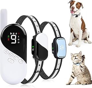 Dog Training Collar - Rechargeable Dog Shock Collar w/3 Modes, Beep, Vibration and Shock, Waterproof Pet Behaviour Trainin...