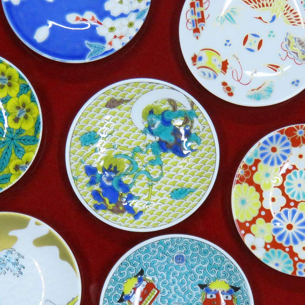Amazon｜和座の蔵 お皿 おしゃれ 九谷焼 縁起 豆皿 風神雷神 陶器 小皿