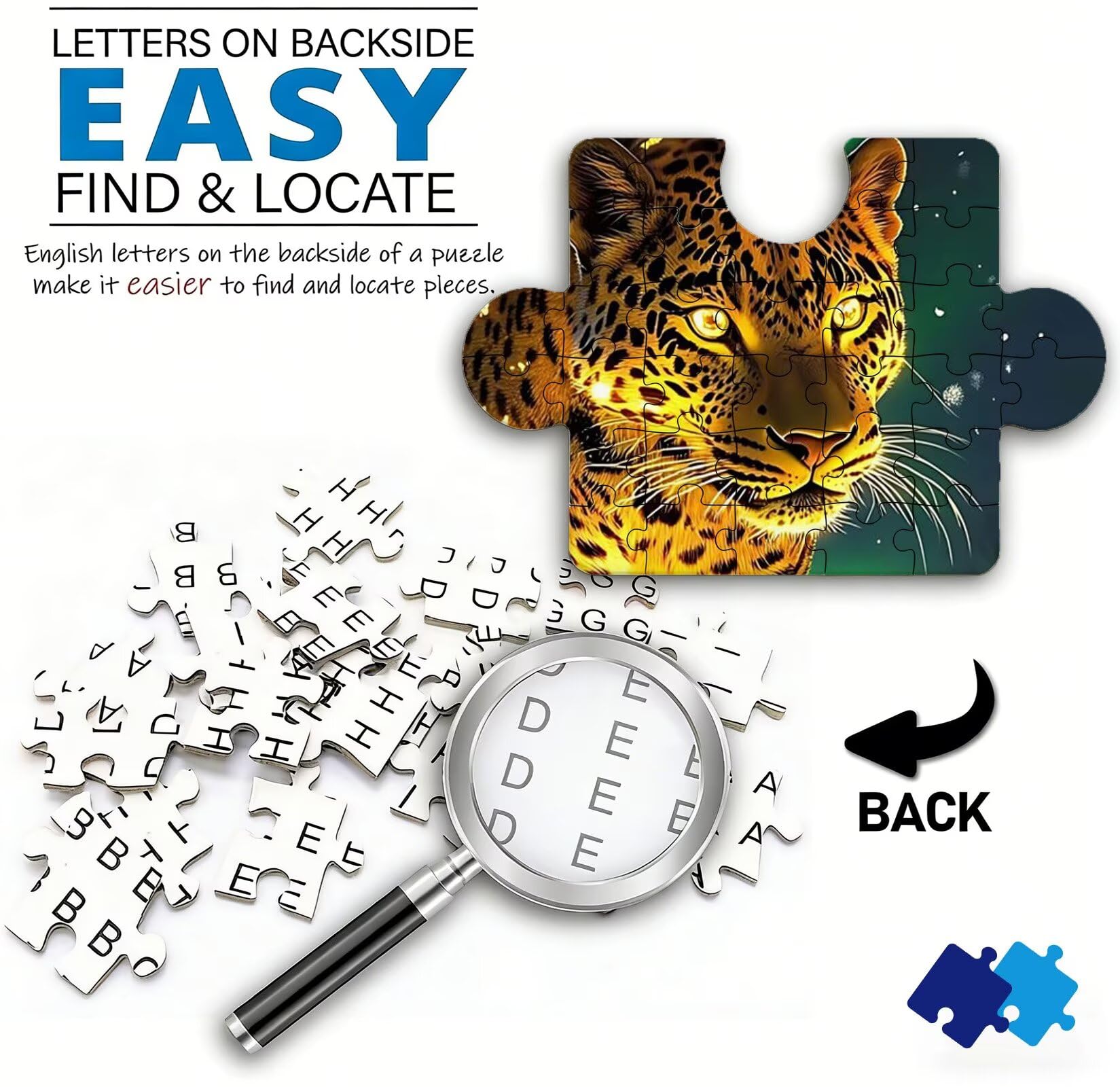 Puzzle 1500 elementów, drewniane puzzle dla dorosłych marzenie leopard impossible klasyczne puzzle Jigsaw Puzzle 87 x 57 cm, gra rodzinna, redukcja stresu, gra myśląca, dla miłośników puzzli W0-602
