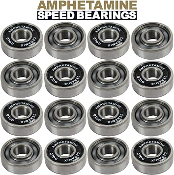 Amphetamine Roller Hockey Bearings Inline Skate Speed KIT Ceramic Gold
