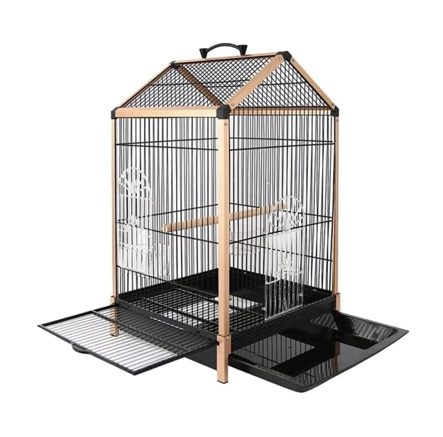 ハウス型金属製鳥かご 80cm Amazon | 鳥かご 鳥 ケージ 鳥籠 錬鉄製鳥かご ポータブル金属製鳥