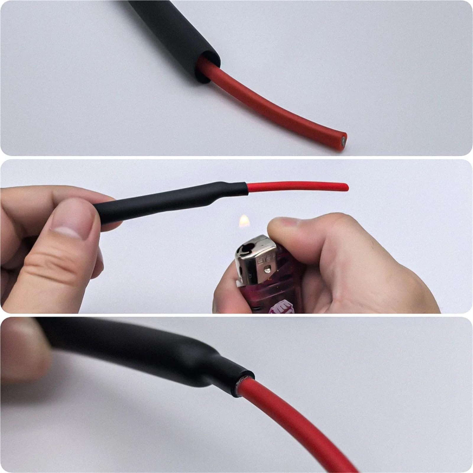 Tubo termorretráctil de Doble Pared de PE 3:1 con Adhesivo, Φ1,6 mm - Φ50 mm, Siete Colores, 1 m-5 m(White,9.5MM_5M)