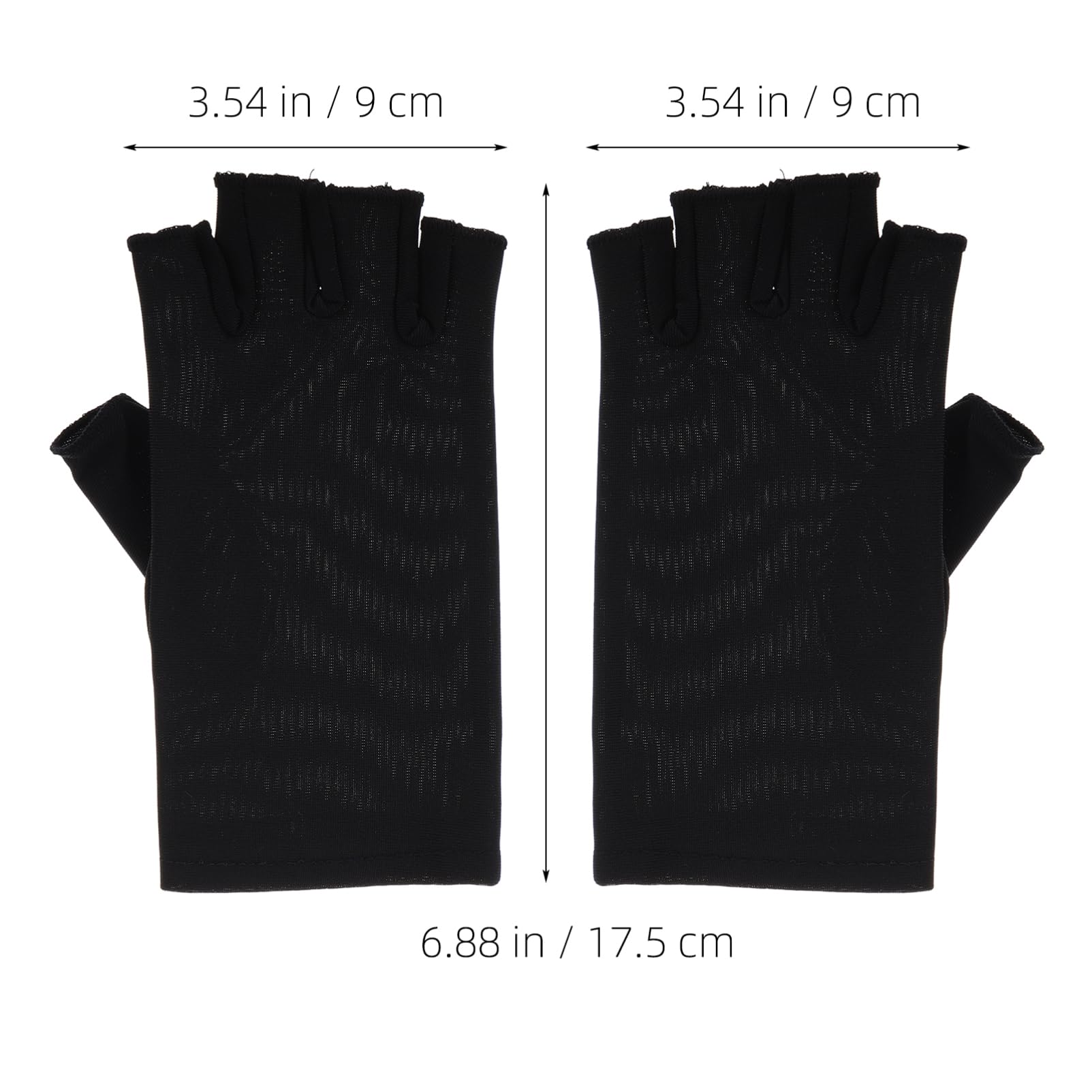 VALICLUD 1pair Gloves for Nails Fingerless Uv Gloves for Manicures Reusable Hand for Outdoor Activities Breathable for Comfort