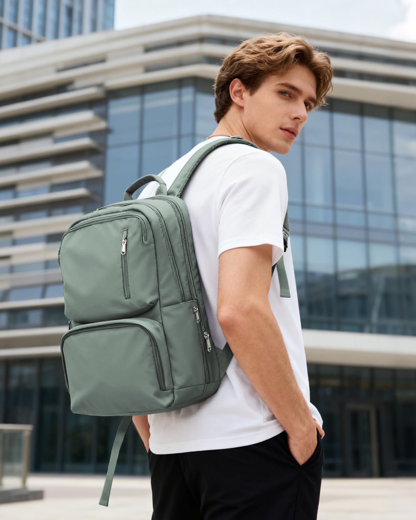 BJLFS Zaino da Viaggio con Sottovuoto Ryanair 40x30x20 Wizzair Bagaglio a mano 40x20x25 Ryanair con Pompa Borse da Cabina per Easyjet 45x36x20 con compressione sottovuoto,Zaino Casual per Laptop