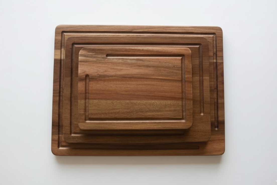 Set de 11 tablas de cortar de madera de acacia, extra grandes, con soporte y ranuras profundas para jugos, ideal para charcutería y regalo miniatura 7