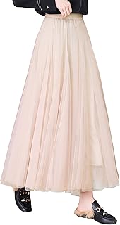 レディース チュールスカート スカート フレア ロング丈 大人可愛い フレアスカー チュチュ パニエ チュールスカート チュールスカート チュチュスカート シースルースカート ウェストゴムスカート