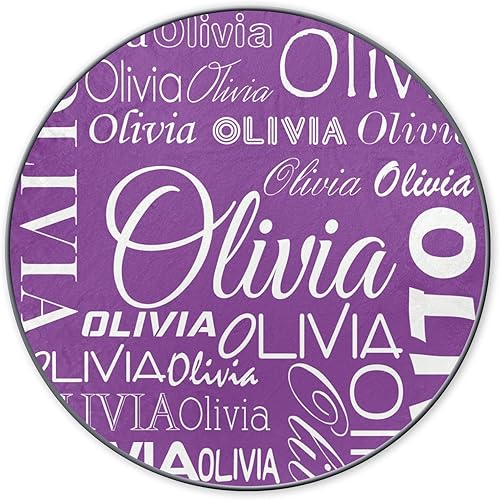 Alfombra personalizada con nombre y texto, alfombras redondas personalizadas súper suaves de piel sintética de conejo, alfombras circulares para