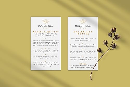 Miniatura 5 de Queen Bee Silk - Funda de almohada de seda para cabello y piel - Alta calidad 6A, 100% seda de morera real, 22 Momme Charmeuse (ambos lados), sin