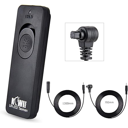 Kiwifotos RS-80N3 / TC-80N3 シャッターリモコン リモートレリーズ Canon EOS R5 / 5D IV III II / 6D II 7D II 5Ds R 1DX Mark III II / 1D Mark IV III II / 1Ds Mark III II 50D 40D 30D 20D 対応 130cm 延長線付属