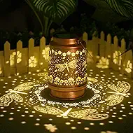 Dragonfly Solar Lanterns Outdoor Waterproof, Mother Day Gifts, Birthday Gifts for Women, Mom, Grandma, Hanging Solar Lights for Yard, Patio, Porch, Garden Decor